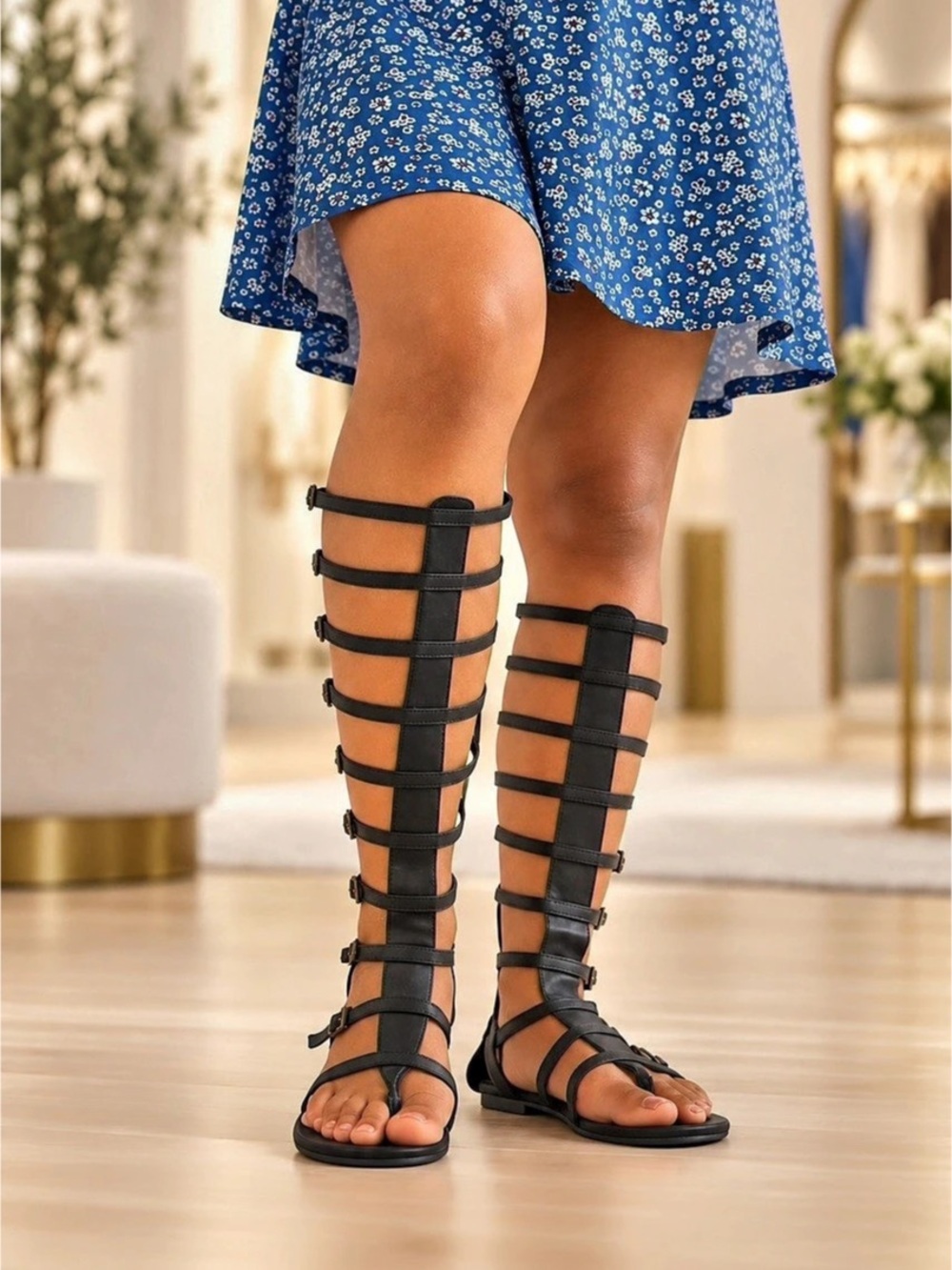Women's Black Gladiator Sandals Like New